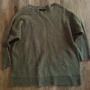 Lane Bryant Women's Green Pullover Sweater 14/16 quarter length sleeves